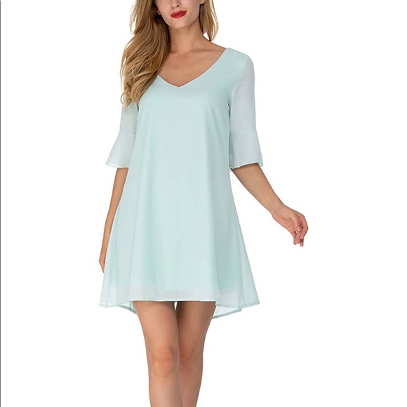 Women’s Petite Summer Casual Beach Dresses V Neck - Picture 4 of 6